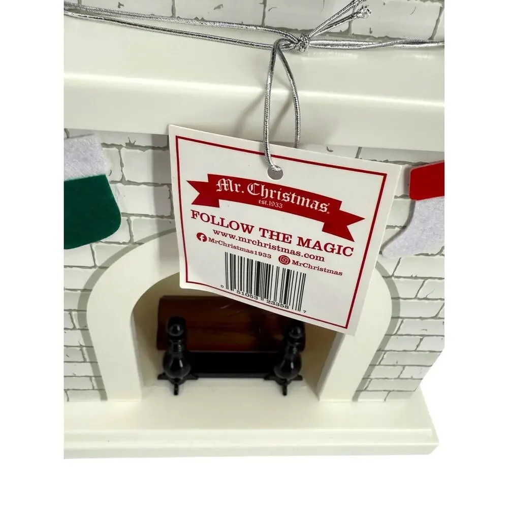 MR. CHRISTMAS Animated Santa White Chimney Motion Activated Musical SEE VIDEO